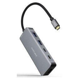 HUB USB Tipo C 2xUSB-A  2xUSB Tipo C · HDMI · USB 3.2 · Gris