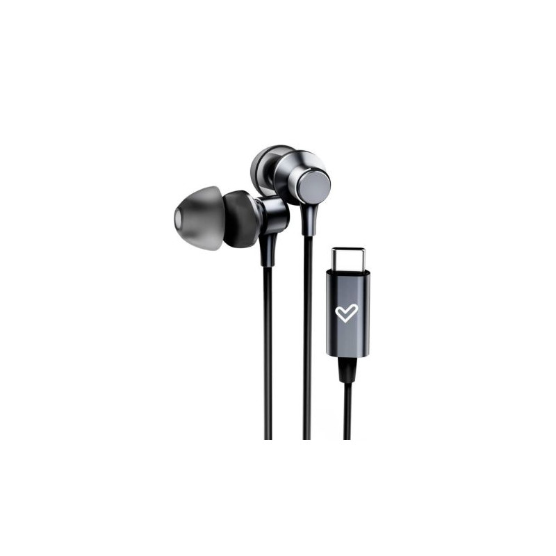 Auriculares con Cable ENERGY SISTEM Metallized - USB Tipo C · Microfono · Negro