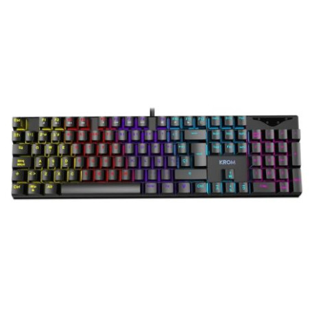 Teclado Gaming Mecánico con Cable  KROM Kasic Es - USB · Cable 150cm · RGB · Negro