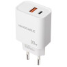 Cargador de Pared NANOCABLE - 30W · USB Tipo C · USB · Blanco