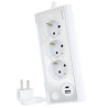 Regleta con Interruptor NANOCABLE - 3xSchuko · 1xUSB · 1xUSB Tipo C · 1.5m · Blanco