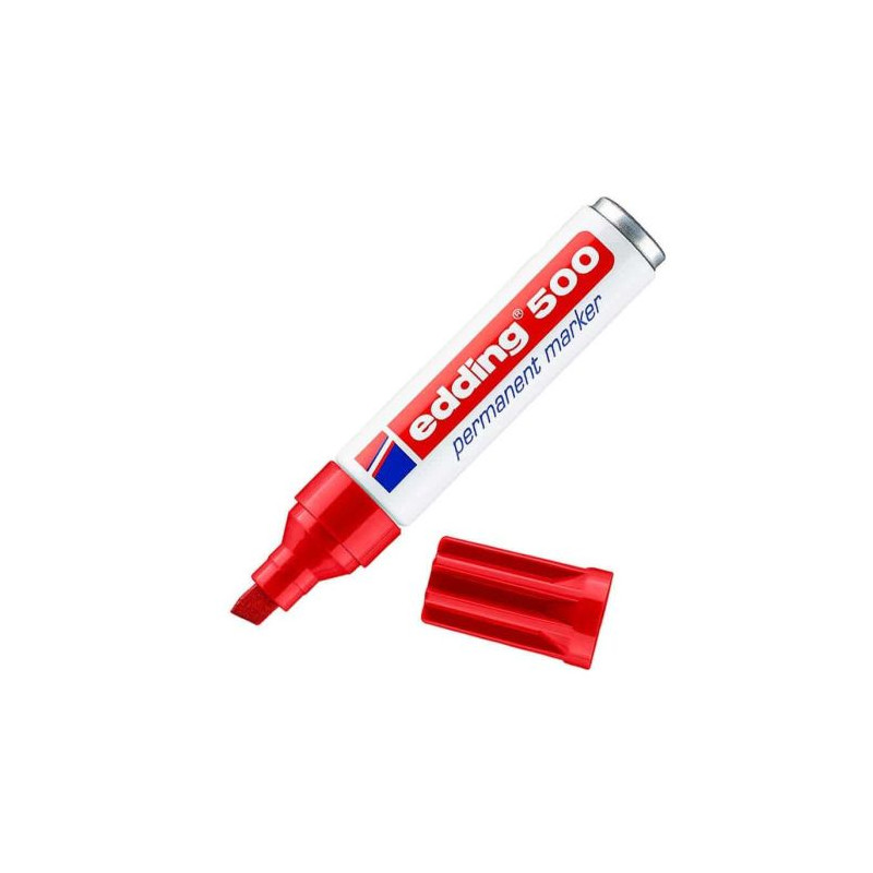 Marcador Permanente EDDING 500-02 - 2mm · 7mm · Rojo · 10 Unidades