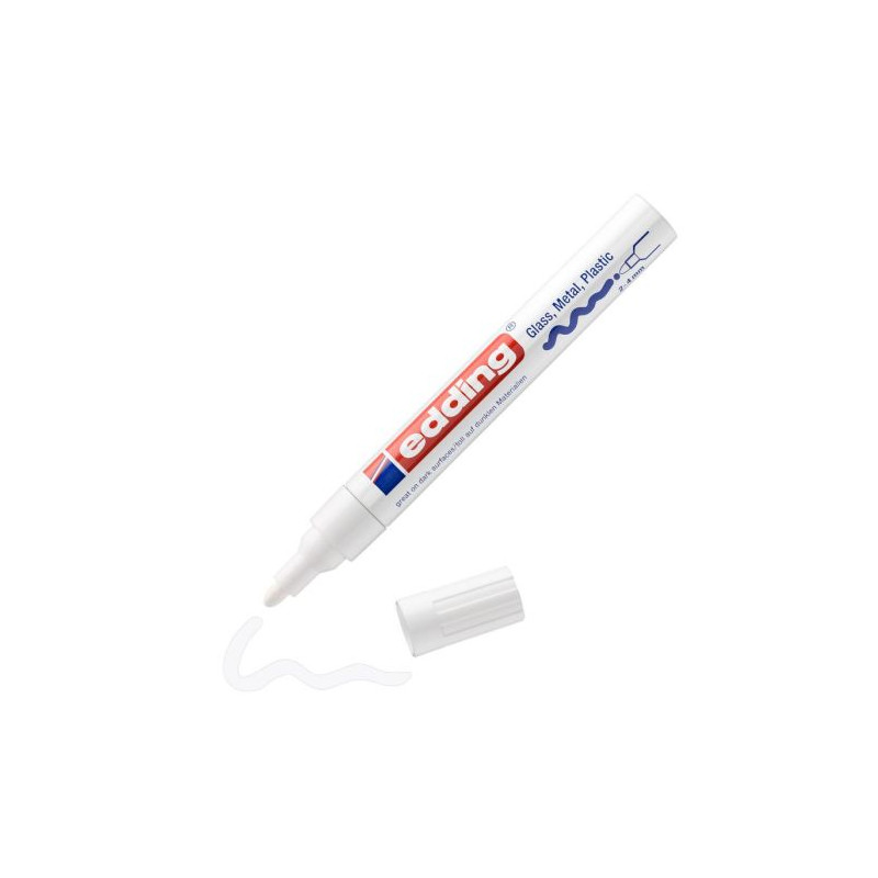 Marcador Permanente EDDING 750-49 - 2mm · 4mm · Blanco · 10 Unidades