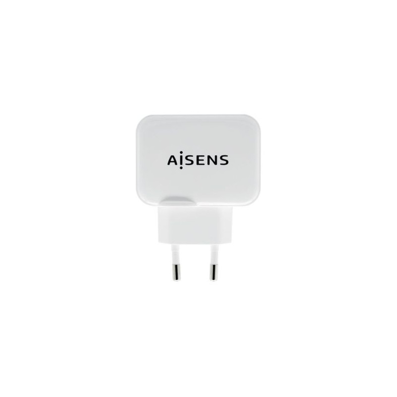 Cargador de Pared AISENS A110-0439 - 17W · 2xUSB 2.0 · Blanco