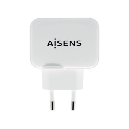 Cargador de Pared AISENS A110-0439 - 17W · 2xUSB 2.0 · Blanco