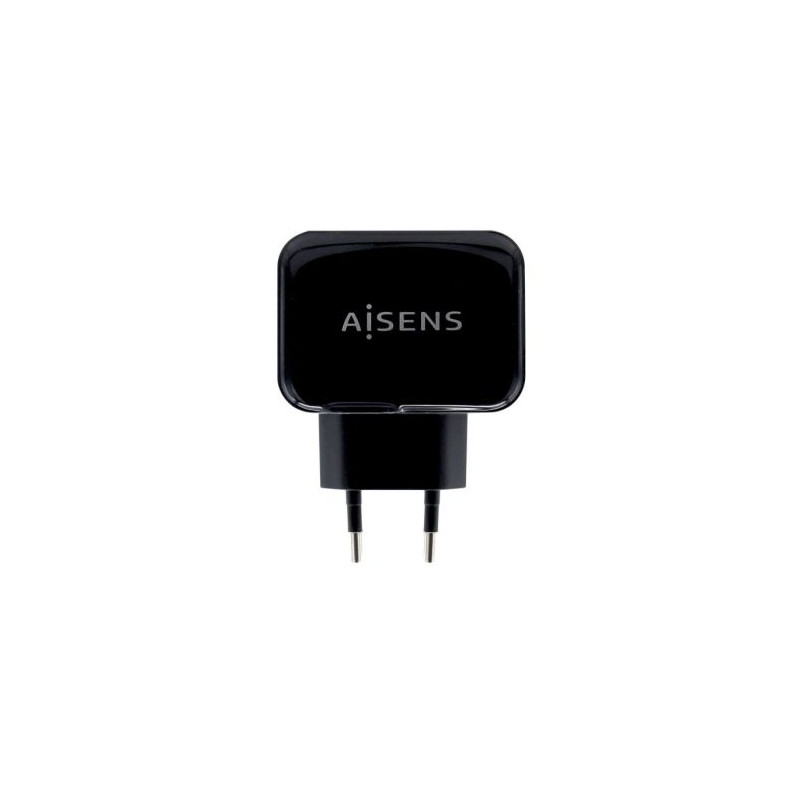 Cargador de Pared AISENS A110-0440 - 17W · 2xUSB 2.0 · Negro