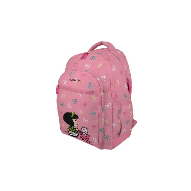 Mochila Escolar GRAFOPLAS Mafalda - 4 bolsillos · 30L · Adaptable a Carro