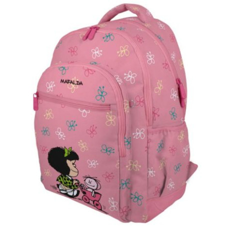 Mochila Escolar GRAFOPLAS Mafalda - 4 bolsillos · 30L · Adaptable a Carro