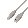 Cable para Impresora USB 2.0 Tipo B/M a USB Tipo A/M - 3m · Gris