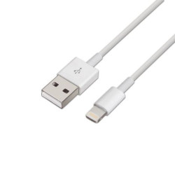 Cable USB 2.0 Tipo A/M a Lightning/M - 1m · Blanco