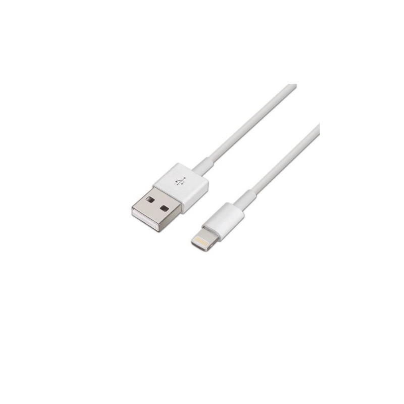 Cable USB 2.0 Tipo A/M a Lightning/M - 2m · Blanco