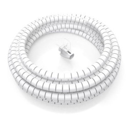 Organizador de Cables en Espiral Flexible AISENS A151-0918 - 2m · Blanco