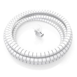 Organizador de Cables en Espiral Flexible AISENS A151-0917 - 1m · Blanco