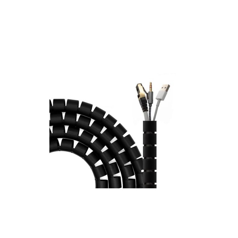 Organizador de Cables en Espiral Flexible AISENS A151-0604 - 2m · Negro