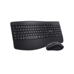 Pack Inalámbrico Ergonómico SUBBLIM Combo Dual Office Prowave Layout - USB · Teclado y Ratón · Negro