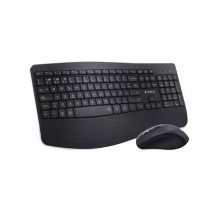 Pack Inalámbrico Ergonómico SUBBLIM Combo Dual Office Prowave Layout - USB · Teclado y Ratón · Negro