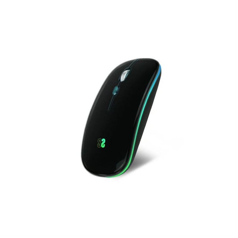 Ratón Inalámbrico SUBBLIM Flat - BT · USB · 1600DPI · Negro