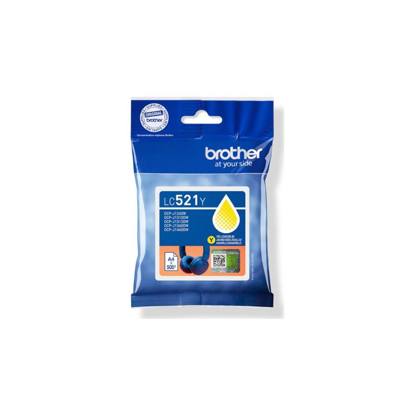 Cartucho  Original BROTHER LC521 Amarillo - LC521Y [PAG-500]