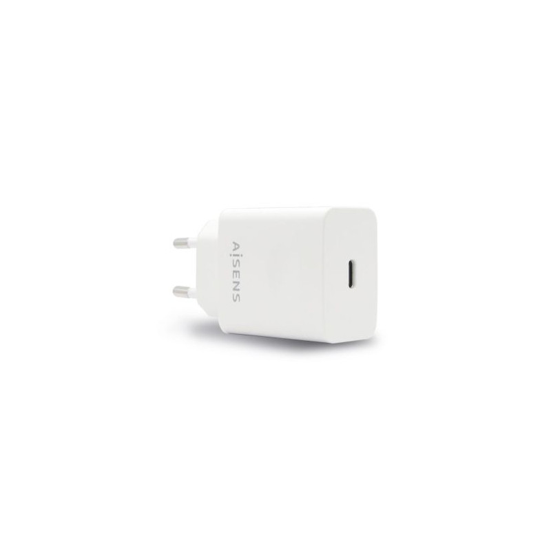 Cargador de Pared AISENS ASCH-1PD20-W - 20W · USB Tipo C · Blanco