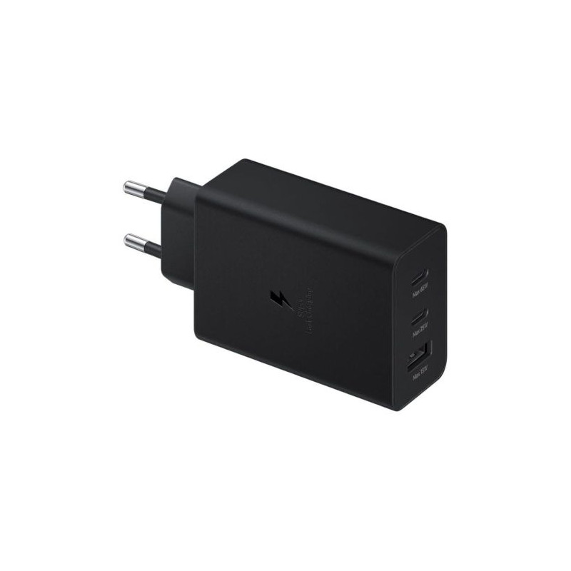 Cargador de Pared SAMSUNG EP-T6530 - 65W · USB 2.0 · 2xUSB Tipo C · Negro