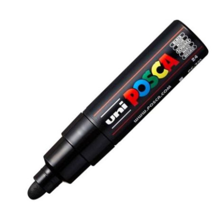 Marcador POSCA PC-7M - 4.5mm · 5.5mm · Negro · 6 Unidades