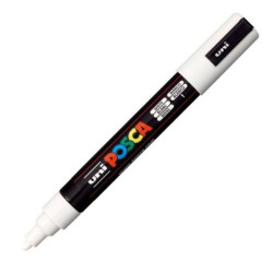 Marcador POSCA PC-5M - 1.8mm · 2.5mm · Blanco · 6 Unidades