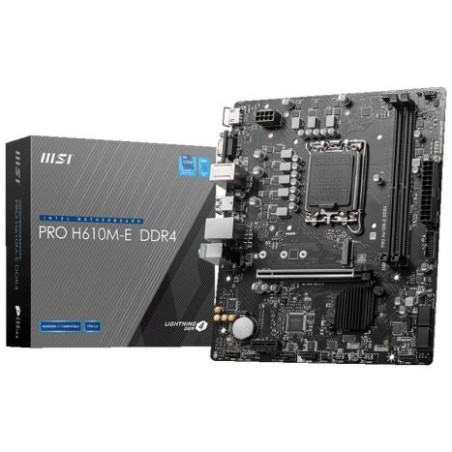 Placa Base MSI H610M-E - Socket 1700 · DDR4 · Micro ATX