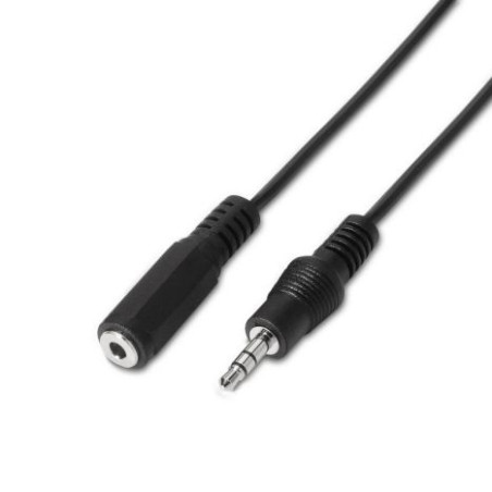 Cable de Audio Estéreo Jack 3.5/M a Jack 3.5/H - 1.5m · Negro