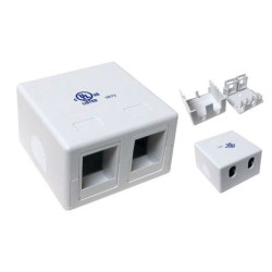 Caja de Superficie para Keystone - 2 Conexiones · Blanca