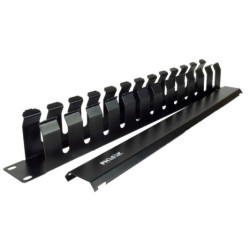Guiacables con Tapa PHASAK PA 5095 - Rack 19 · Metálico · Negro
