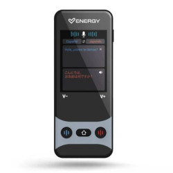 Traductor IA ENERGY SISTEM 500246 - 2.4 · 160 Idiomas  · 21 Idiomas sin Conexión · 5MP · 1500mA · Negro