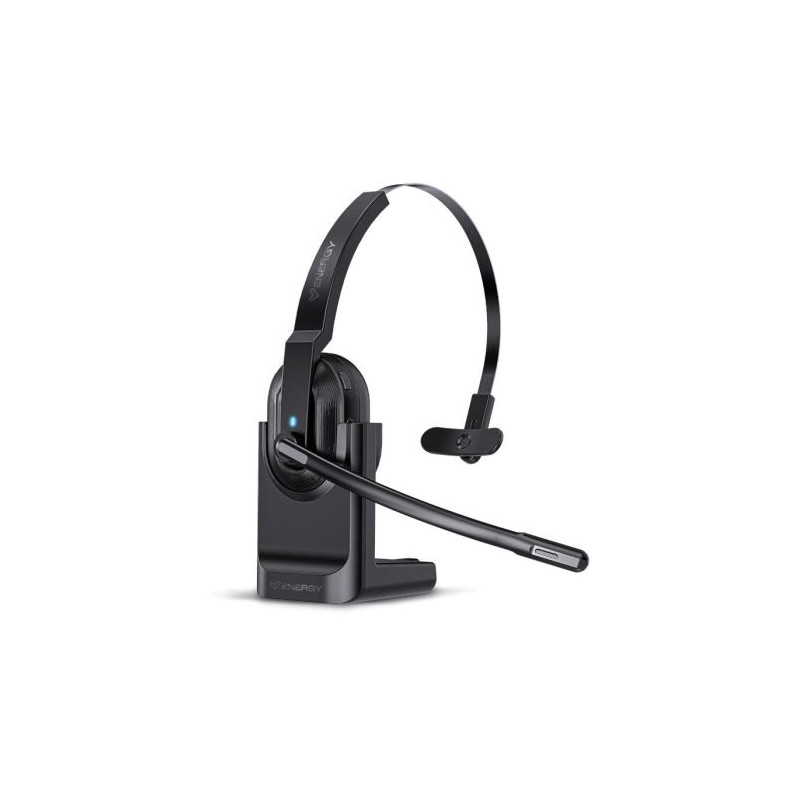 Auricular Inalambrico con Base ENERGY SISTEM Voice Pure Office Headset - Monoaural · Microfono · Base de carga · Negro