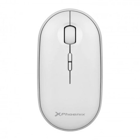 Ratón Inalámbrico PHOENIX PHREBBLE-W - BT · USB Tipo C · 1600DPI · Blanco