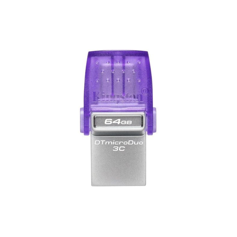 Pendrive KINGSTON DataTraveler microDuo 3C DTDUO3CG3/64GB - 64GB · USB 3.2 · USB Tipo C · Lila
