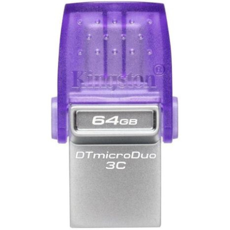 Pendrive KINGSTON DataTraveler microDuo 3C DTDUO3CG3/64GB - 64GB · USB 3.2 · USB Tipo C · Lila