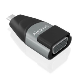 Adaptador Conversor VGA HDB15/H a USB Tipo C/M- Gris