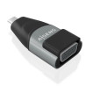 Adaptador Conversor VGA HDB15/H a USB Tipo C/M- Gris