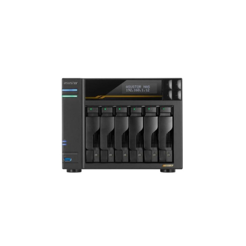 Servidor NAS ASUSTOR Lockerstor 6 Gen3 - AMD Ryzen · 16GB · 6 Bahias · LAN