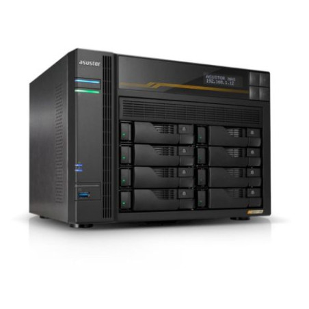Servidor NAS ASUSTOR Lockerstor 8 Gen3 - AMD Ryzen · 16GB · 8 Bahias · LAN
