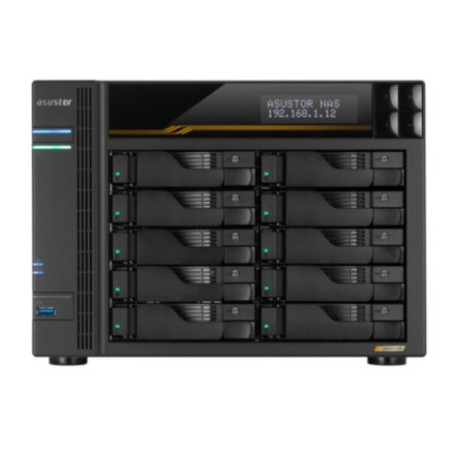 Servidor NAS ASUSTOR Lockerstor 10 Gen3 - AMD Ryzen · 16GB · 10 Bahias · LAN