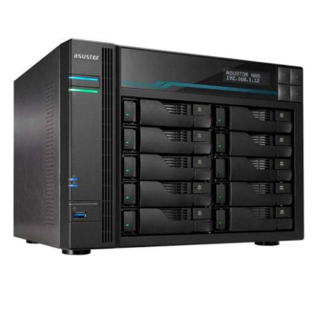 Servidor NAS ASUSTOR Lockerstor 10 - Intel · 8GB · 10 Bahias · LAN