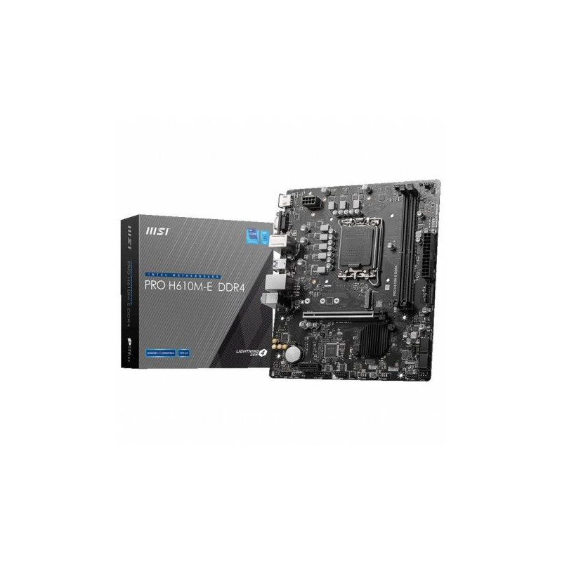 Placa Base MSI H610M-E - Socket LGA 1700 · DDR4 · Micro ATX