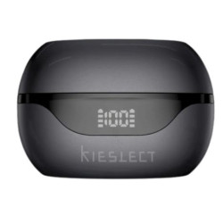 Auriculares Inalámbricos KIESLECT Earbuds Open - BT · Microfono · Estuche de Carga ·  APP Traductor IA · Negro