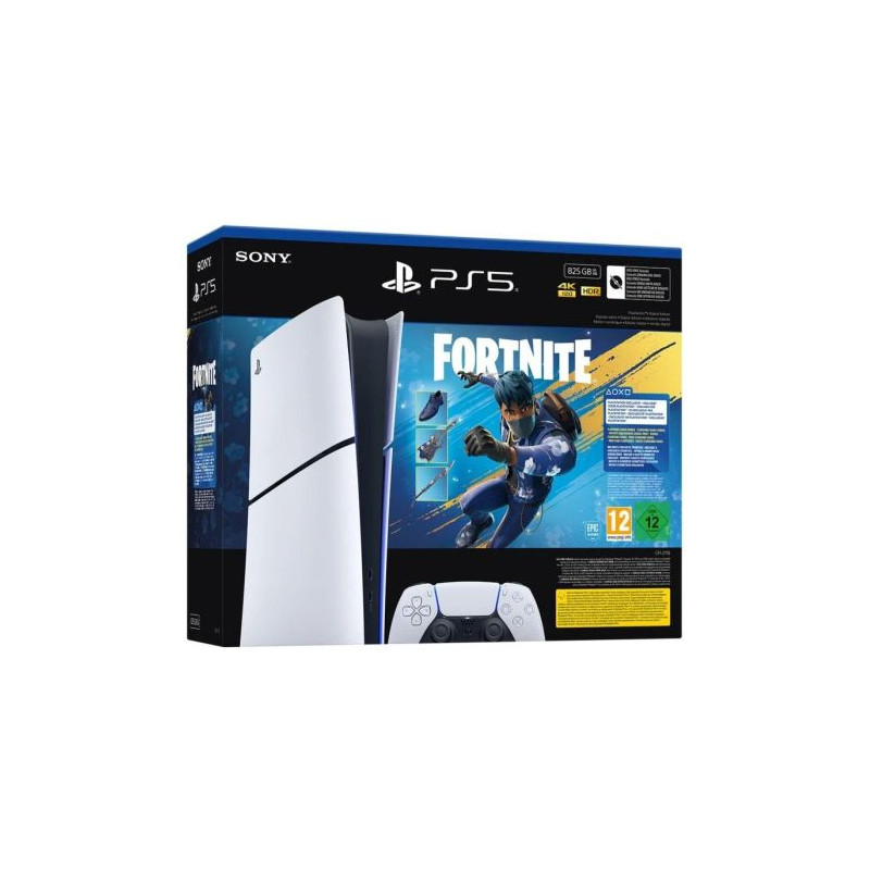 PlayStation 5 Slim Digital Chasis E - 825GB · Incluye Fornite Flowering Chaos · Blanco