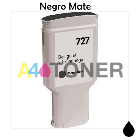 Cartucho de tinta HP 727 (B3P22A) negro mate compatible