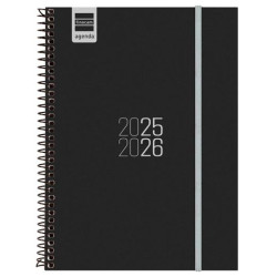 633086026 FINOCAM AGENDA PARA ESTUDIANTES ESPIRAL E10 - 155X212MM SVH NEGRO 2025-2026