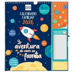 540220126 FINOCAM CALENDARIO DE PARED PLUS 16 MESES 215X325 MV FAMILIAR 2025-2026