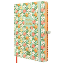 636111226 FINOCAM AGENDA MÍNIMAL 18 MESES M5 SVH CIERRE C/GOMA TAPA DURA DAISY 2025-2026