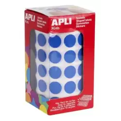 4856 APLI GOMETS REDONDOS 15MM ROLLO AZUL -ROLLO 2832 UNIDADES-