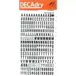 DD9F APLI LETRAS Y NÚMEROS TRANSFERIBLES 8MM 277 CARACTERES NEGRO